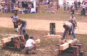 A log splitting demonstration