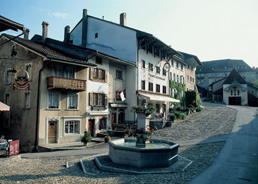 The Medieval village of Gruyeres, Switzerland