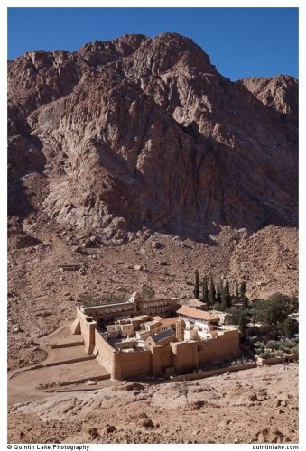 Saint Catherine's Monastery in the shadow of Mount Sinai. Quintin Lake photo.