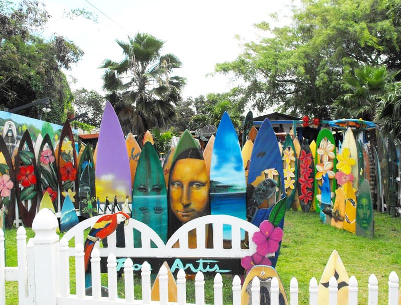 Ron Artis surfboard art studio on Oahu's North Shore