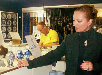 Our guide explained the traditional process of making Delft blue ceramics at De Porceleyne Fles, founded in 1653.