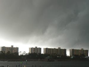 A storm approaches in Orange Beach. 