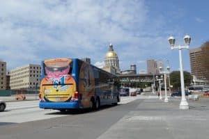 Megabus is heading to the South.