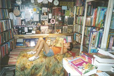 Inside Shakespeare and Company bookstore in Paris.