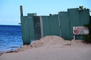 The big green fence.