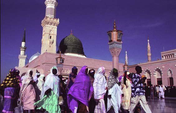 Masjid-al-medina mosque in Saudi Arabia. the Great mosque of Mecca