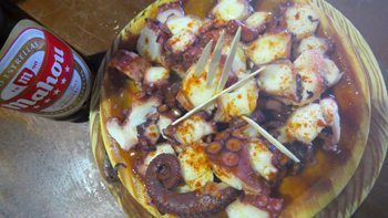 Almuerzo de pulpo