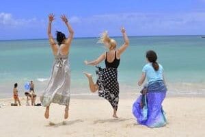 Fun on Kailua Beach, on Oahu, Hawaii. photos by Patti Morrow.