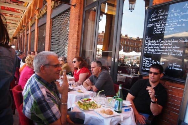 Dining at Toulouse's J'GO Restaurant.