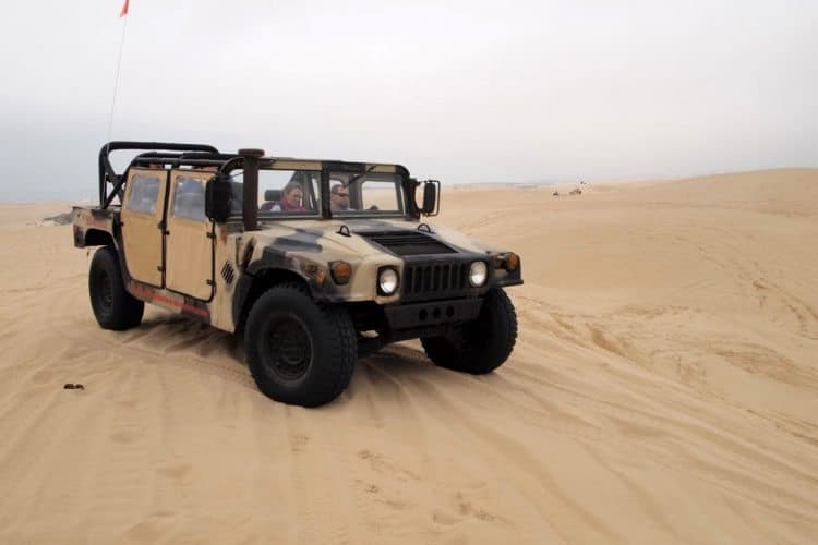 One of Pacific Adventure's Humvees in the Oceano dunes.