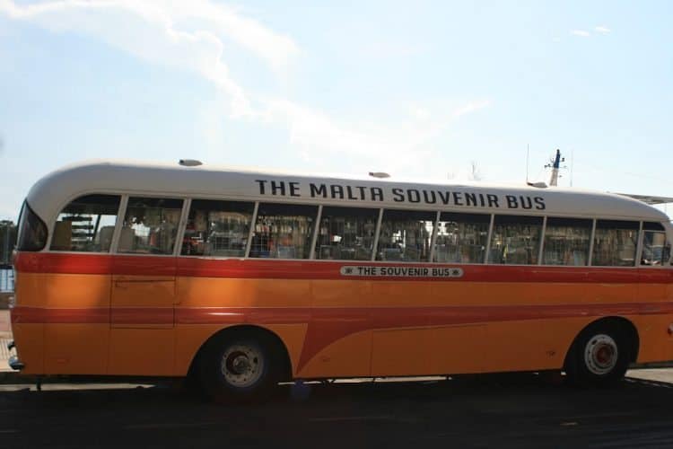 Souvenir shop bus in Malta.