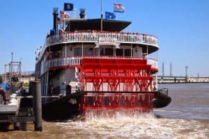 The Paddlewheeler Nachez in the Port of New Orleans. Max Hartshorne photo.