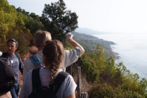 Hiking the trail in Provence, France.