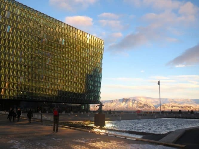 Harpa concert hall in the capital.