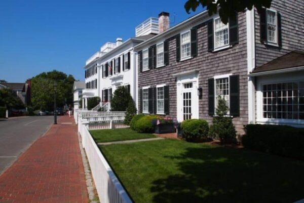 Sea captain's houses on South Water Street in Edgartown.