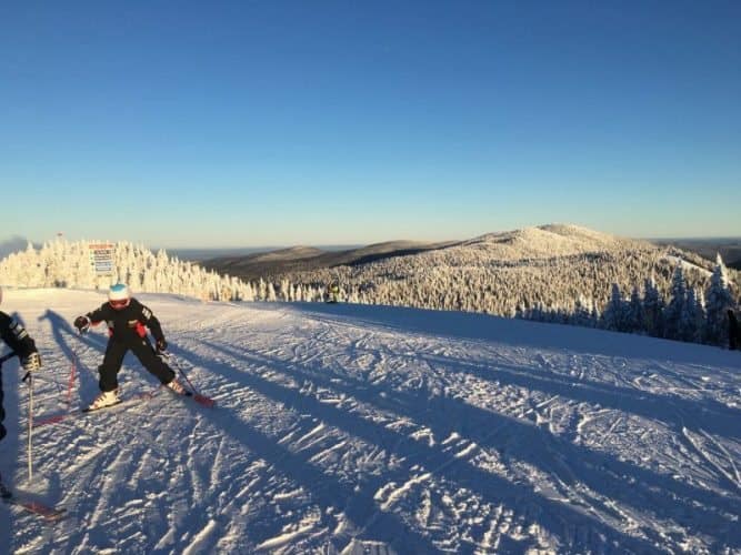 On top of Mt Tremblant, in Quebec's Laurentian mountains. Max Hartshorne photos.