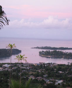 Sunset in Port Antonio, Jamaica. Sarah Hartshorne photo.