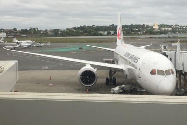 A Japan Airlines Boeing Dreamliner, the plane that will start flying from New Orleans to London soon.