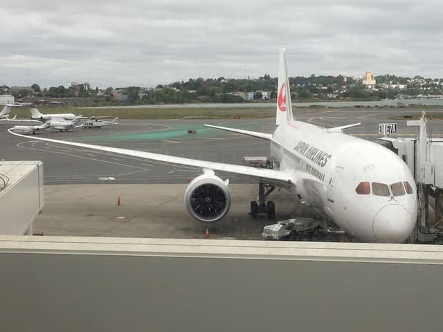 A Japan Airlines Boeing Dreamliner, the plane that will start flying from New Orleans to London soon.