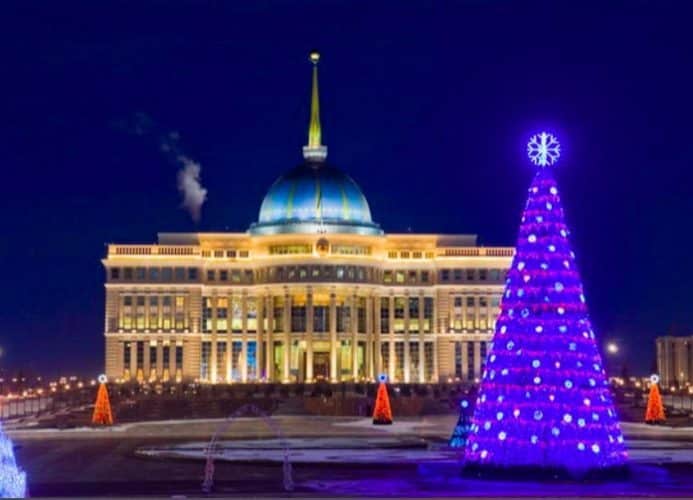 President Nazarbaev's residence which bears a striking resemblance to The White House.