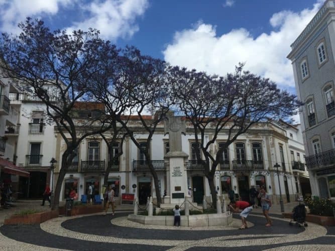 One of the many piazzas in the old town of Lagos. 