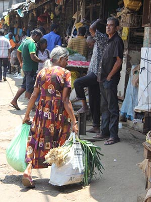 Stocking up at the Colombo's Pettah outdoor market.