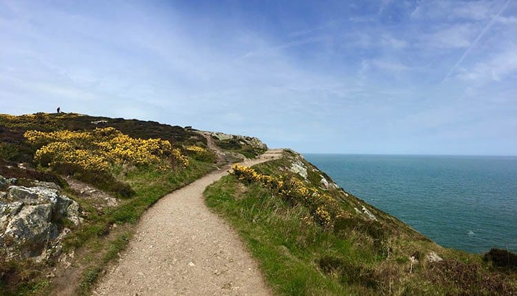 The View From the Cliff Walk in Howth, Ireland on a Sunny Day