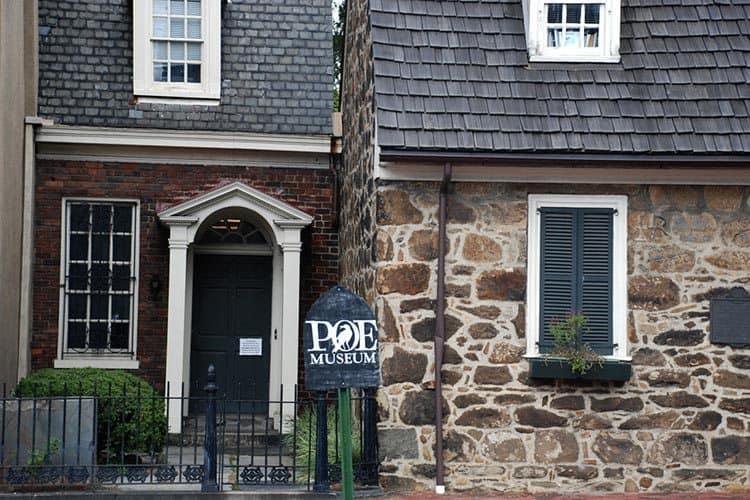 The entrance of the Old Stone House, home to the Poe Museum.