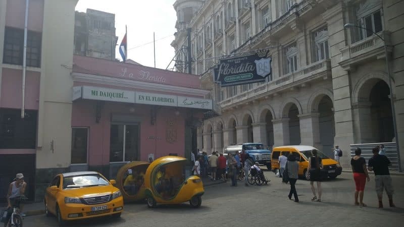 Havana's famous Floridita Bar, where Ernest Hemingway drank back in the day.