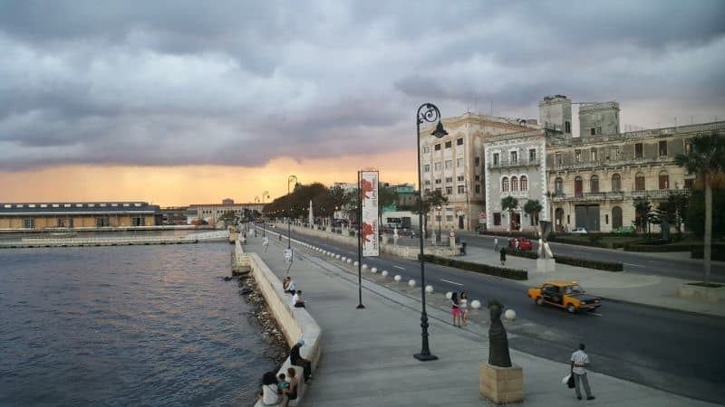 Havana's Malecon, the waterfront strolling boulevard.