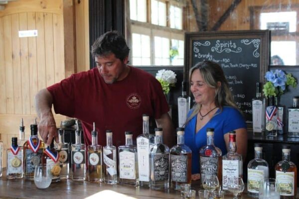 Owners John and Amie of Springfield Manor Distillery