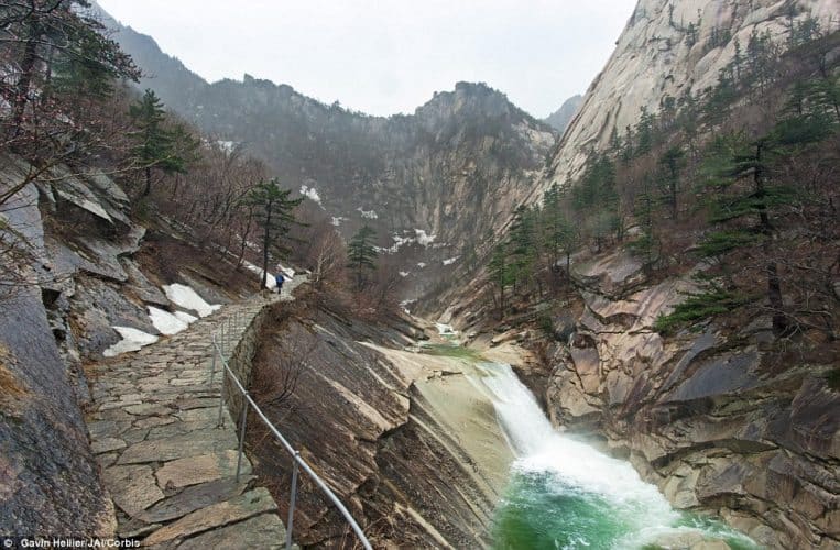 Mount Kumgang is one of the many stops for travelers on the North Korean Secret Compass expedition. 