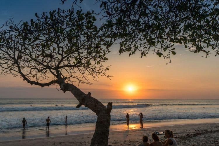 Sunset over the Pacific in Costa Rica.