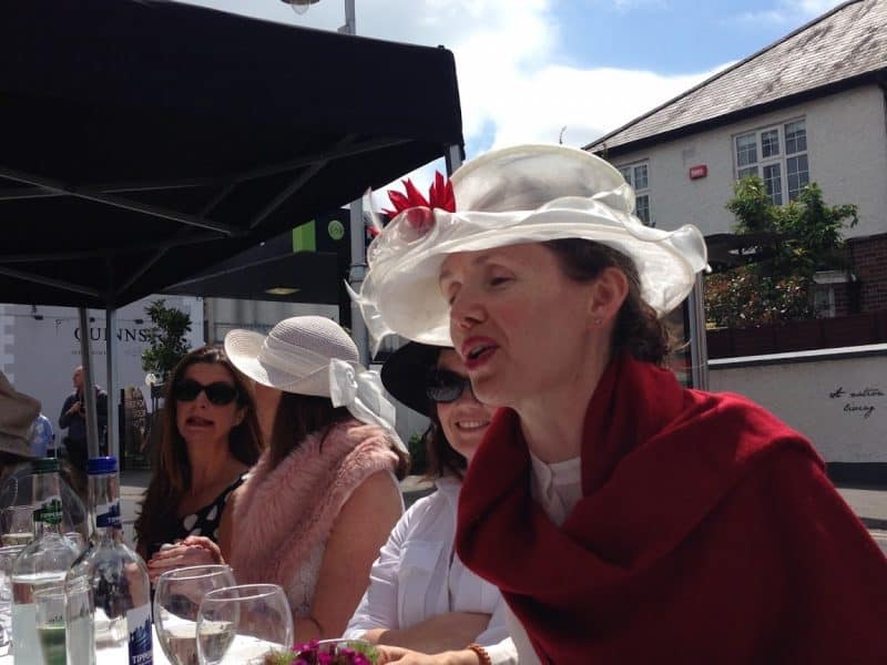 At the Bloomsday outdoor luncheon.