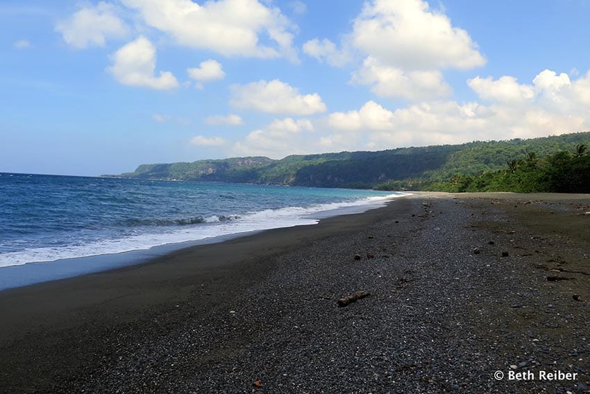 A beach in Baracoa, Cuba.