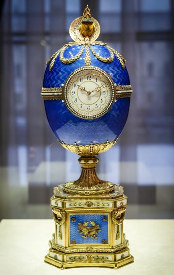 A priceless Faberge egg on display in Baden-Baden, Germany.