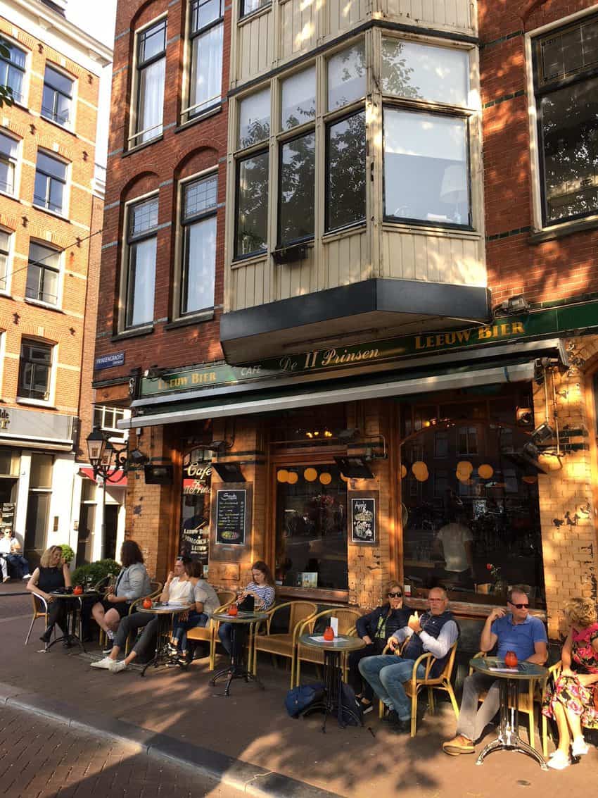 Amsterdam is famous for its cafe culture.