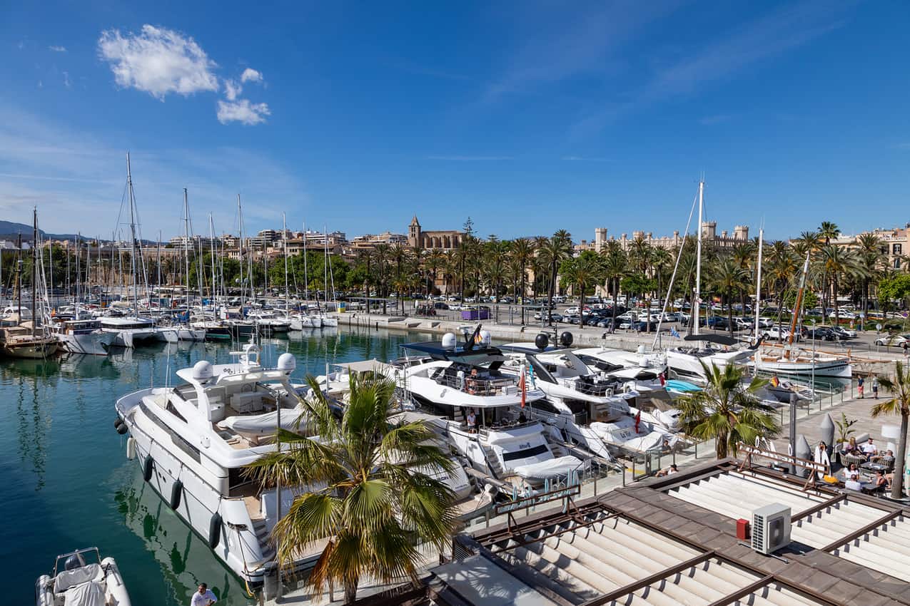 The harbor in Palma, the capital of the island of Mallorca, Spain.