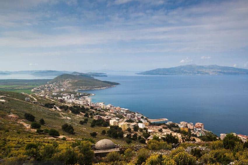 An island off the coast of Dhermi, Albania.