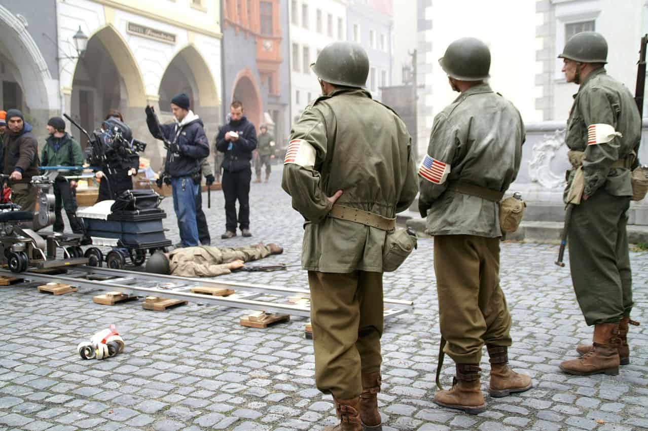 Behind the scenes filming of Inglorious Basterds in Görlitz. Quelle Stadtverwaltung photo.