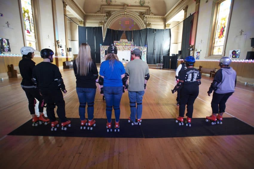 A group lesson at the Church of 8 Wheels