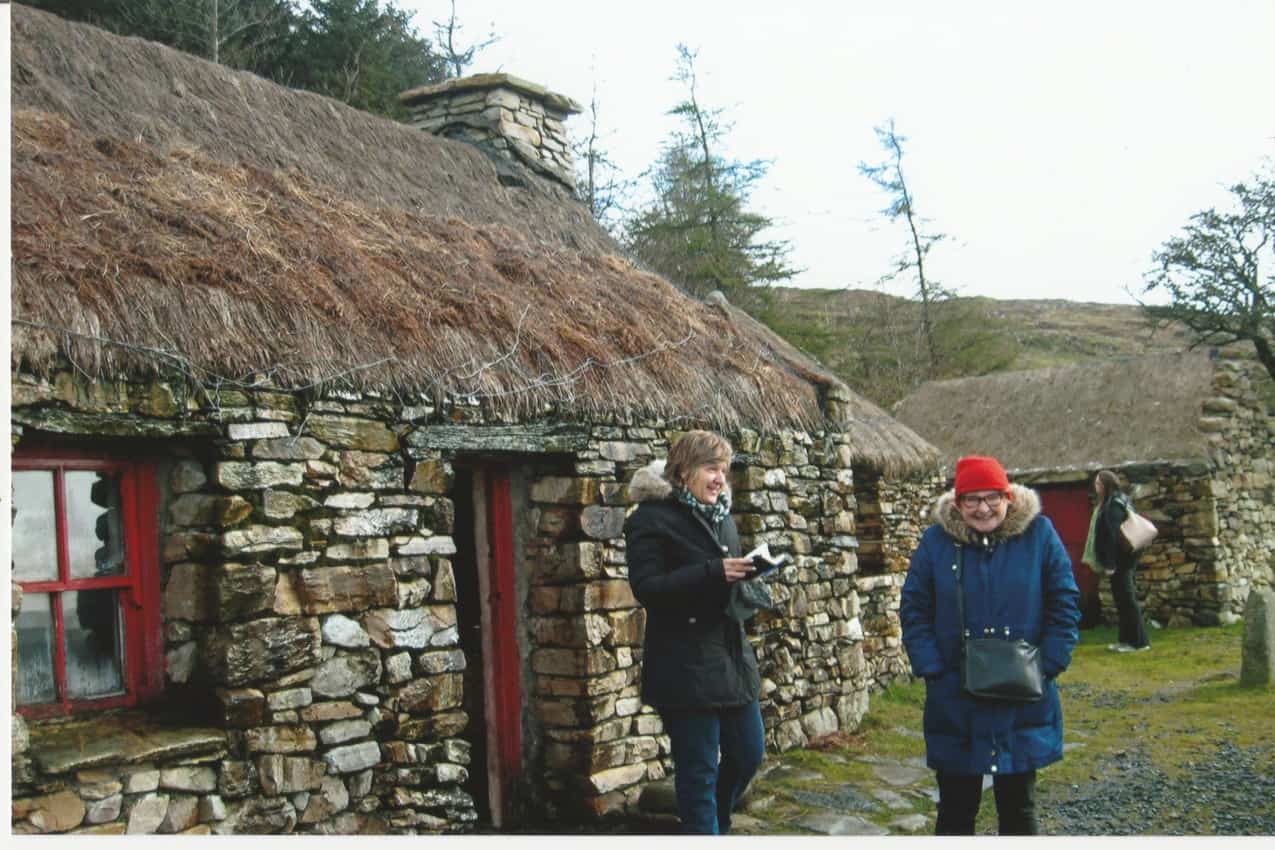 We had to duck to enter Dan O'Hara's Cottage, even though the poor tenant farmer was evicted for making a larger doorway than was allowed. Photo by Ginger Warder