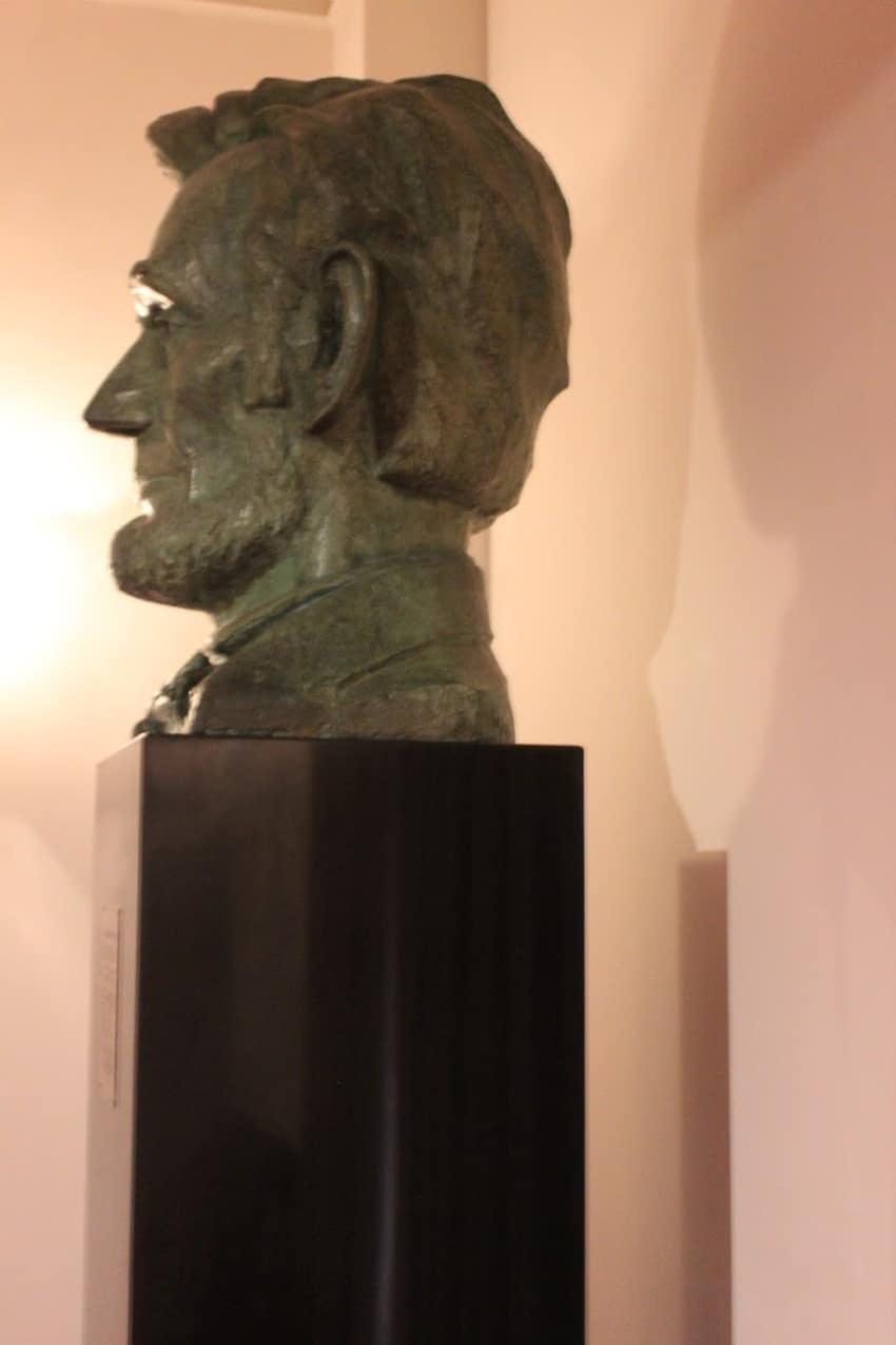 A bust of President Lincoln at Ford's Theater, Washington DC