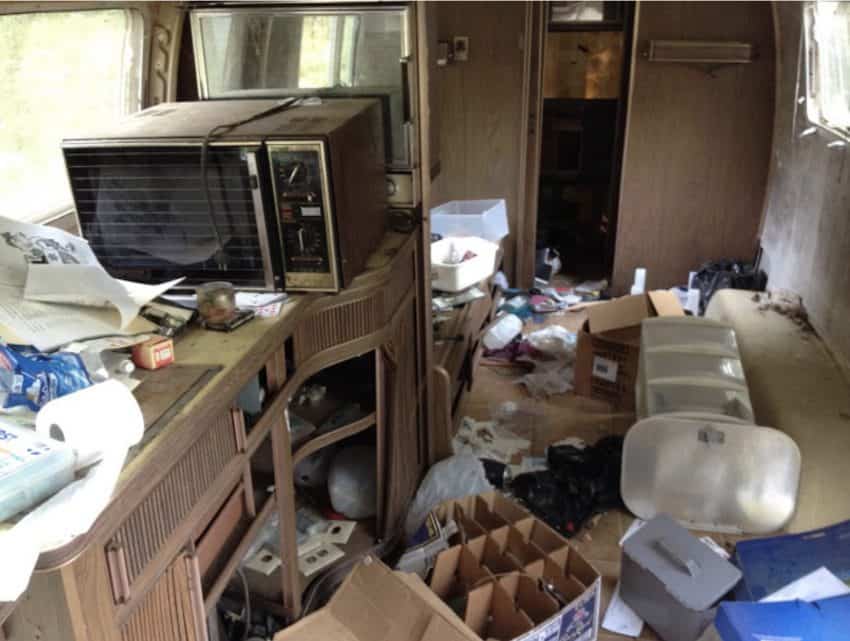 A before renovation look at the 1972 Airstream.