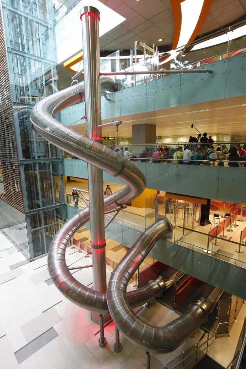 The slide in Singapore Changi Airport's Terminal 3.