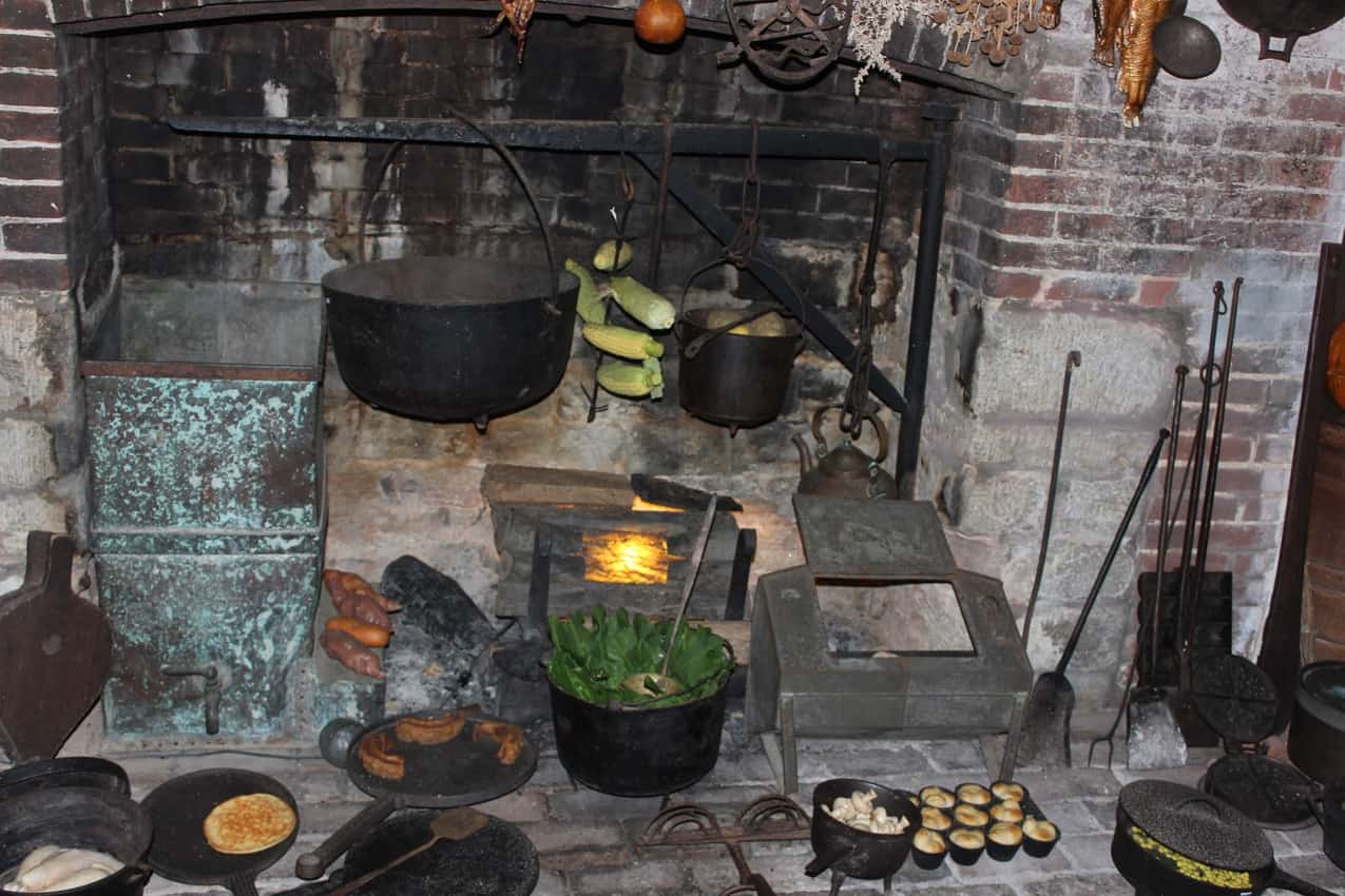 Slave quarters fireplace where the cooking was done at Waveland.