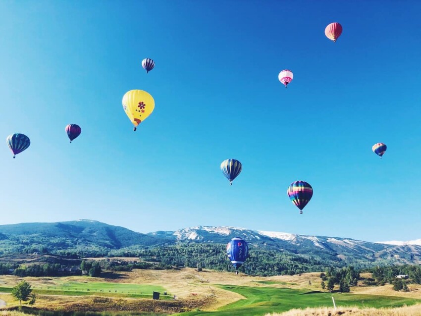 Soaring In Balloons High Above Snowmass Colorado