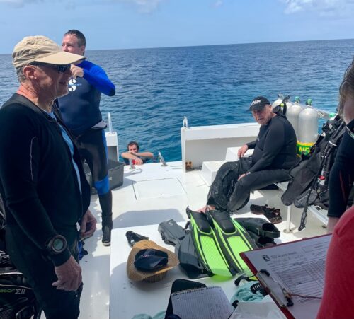 diving with the Louisville, KY gentlemen from the Van der Dijk Resort 