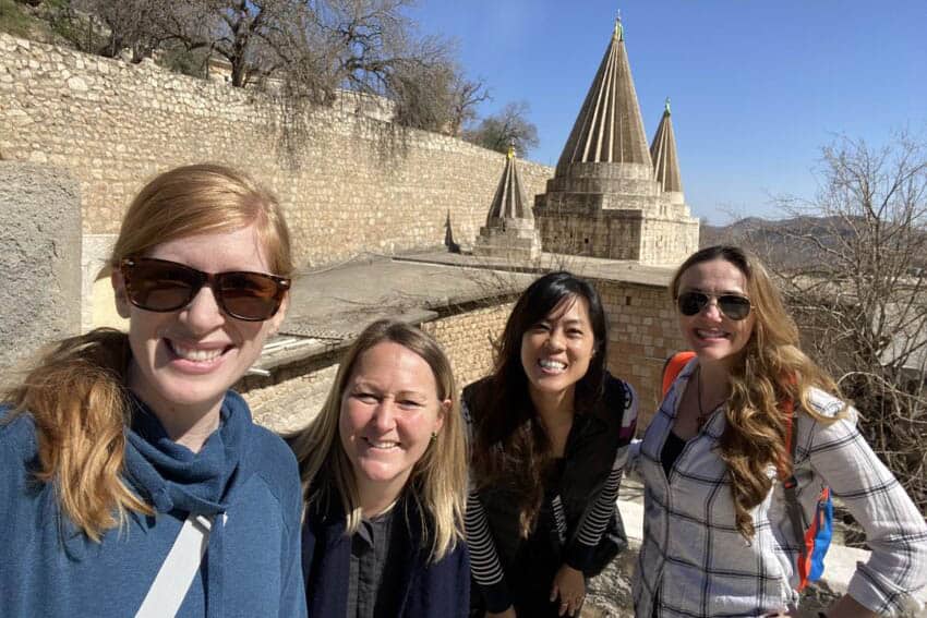 conical roofs Yazidi churches