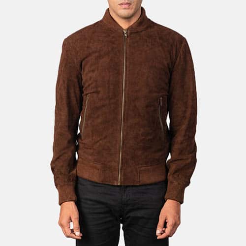 bomber jacket suede